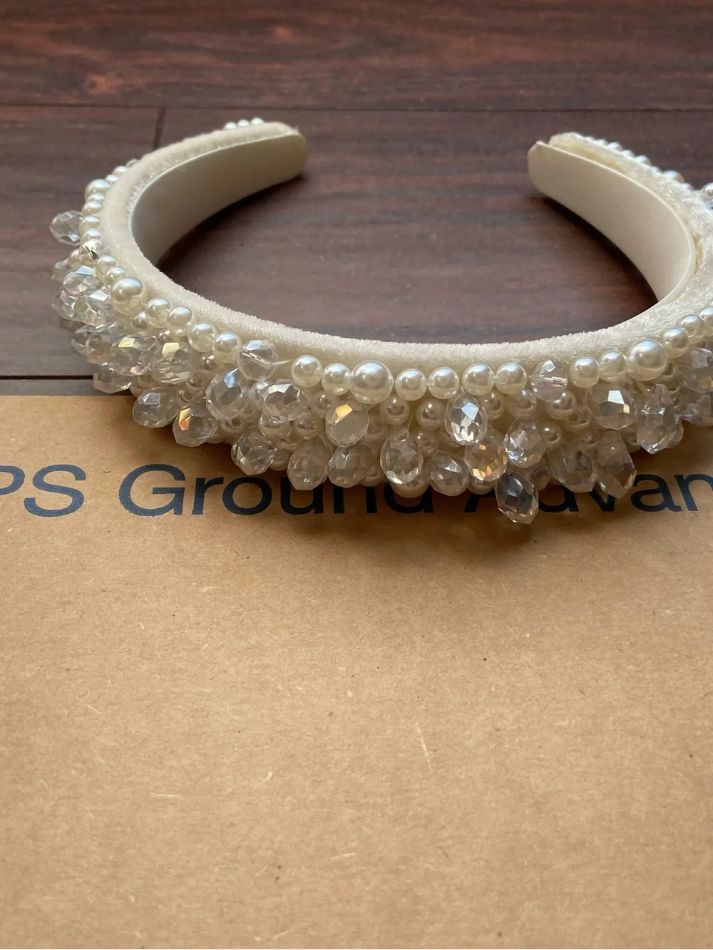PEARL CAPELET AND BEADED HEADBAND SET BRIDAL COSTUME